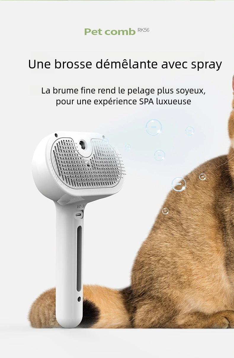 Brosse à Vaporisateur pour  Chats et Chiens