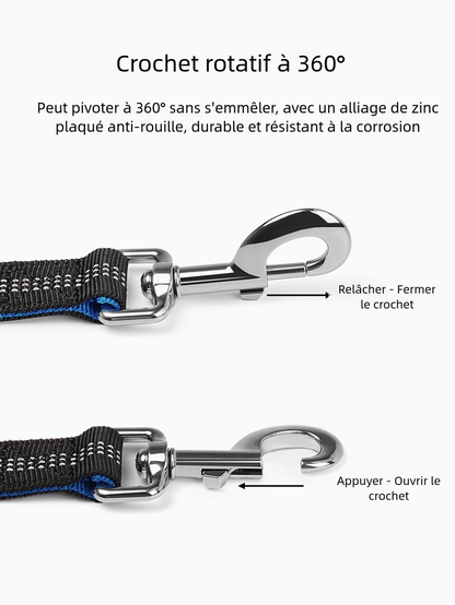 Ensemble de Laisse de Course Réfléchissante pour Chiens avec Ceinture