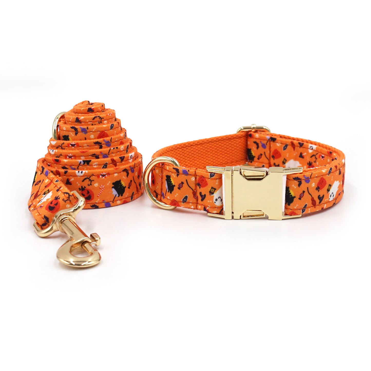 【PERSONNALISABLE】Colliers D'Halloween Pour Chien Personnalisés Avec Laisse