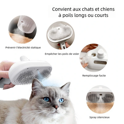 Brosse à Vaporisateur pour  Chats et Chiens