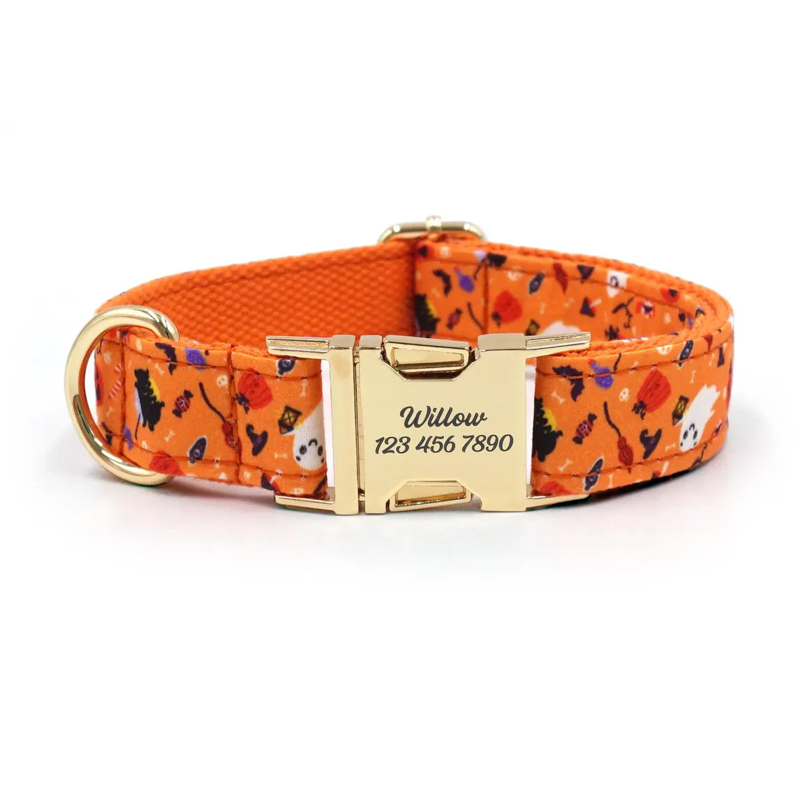 【PERSONNALISABLE】Colliers D'Halloween Pour Chien Personnalisés Avec Laisse